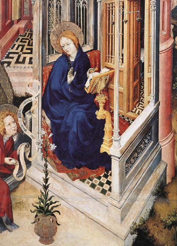 BROEDERLAM, Melchior The Annunciation (detail ff oil painting image